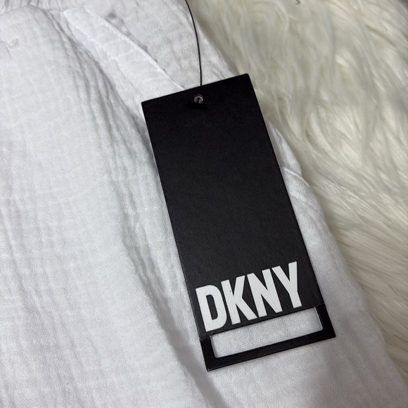 NWT DKNY White Gauze Pull On Shorts Size S 100% Cotton - Picture 2 of 11